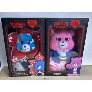 Netflix Care Bears x Stranger Things Grumpy Demogorgon Cheer Eleven 12 Inch New
